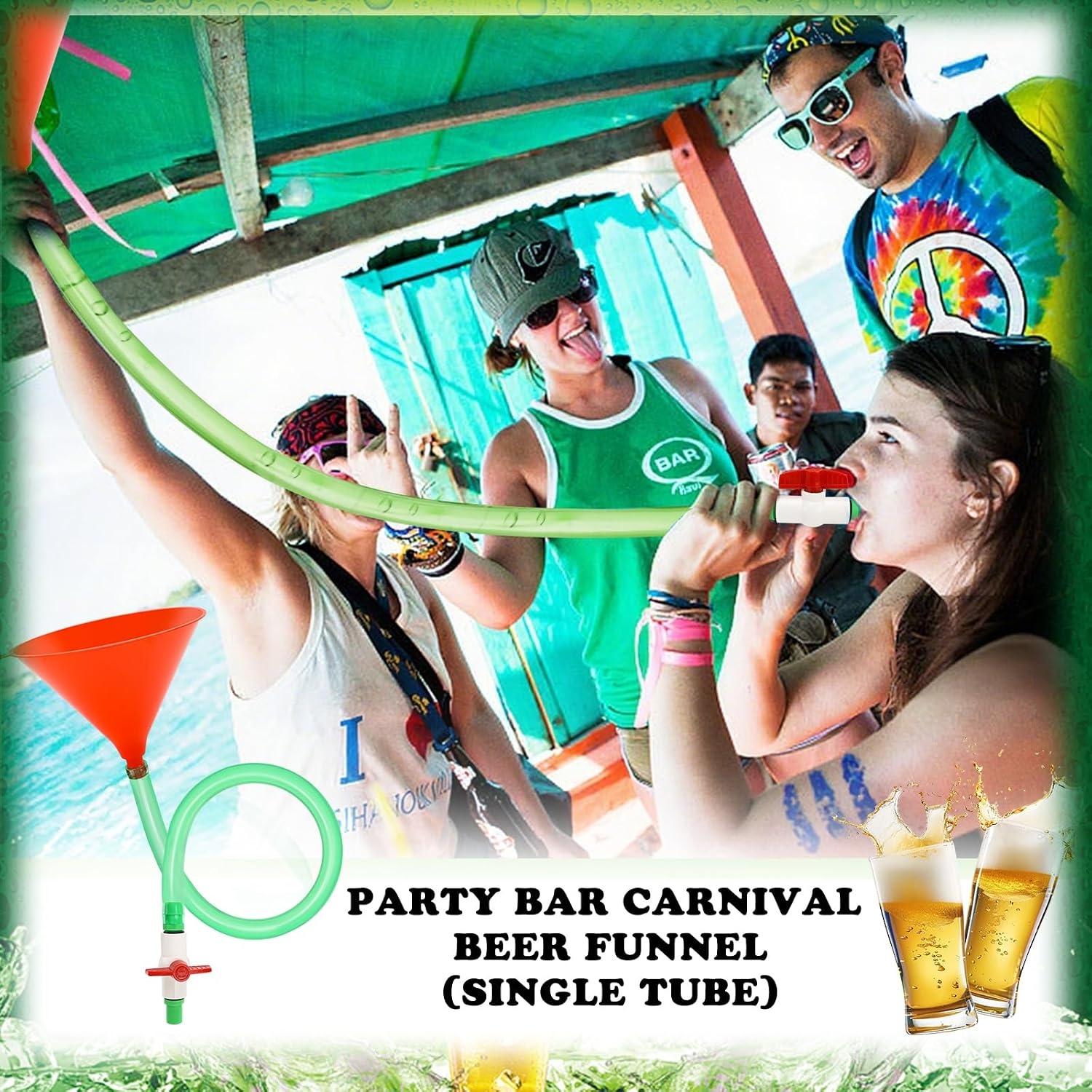 Transparante Bier Trechter met Slang - Perfect voor Feesten & Festivals (48% Korting)