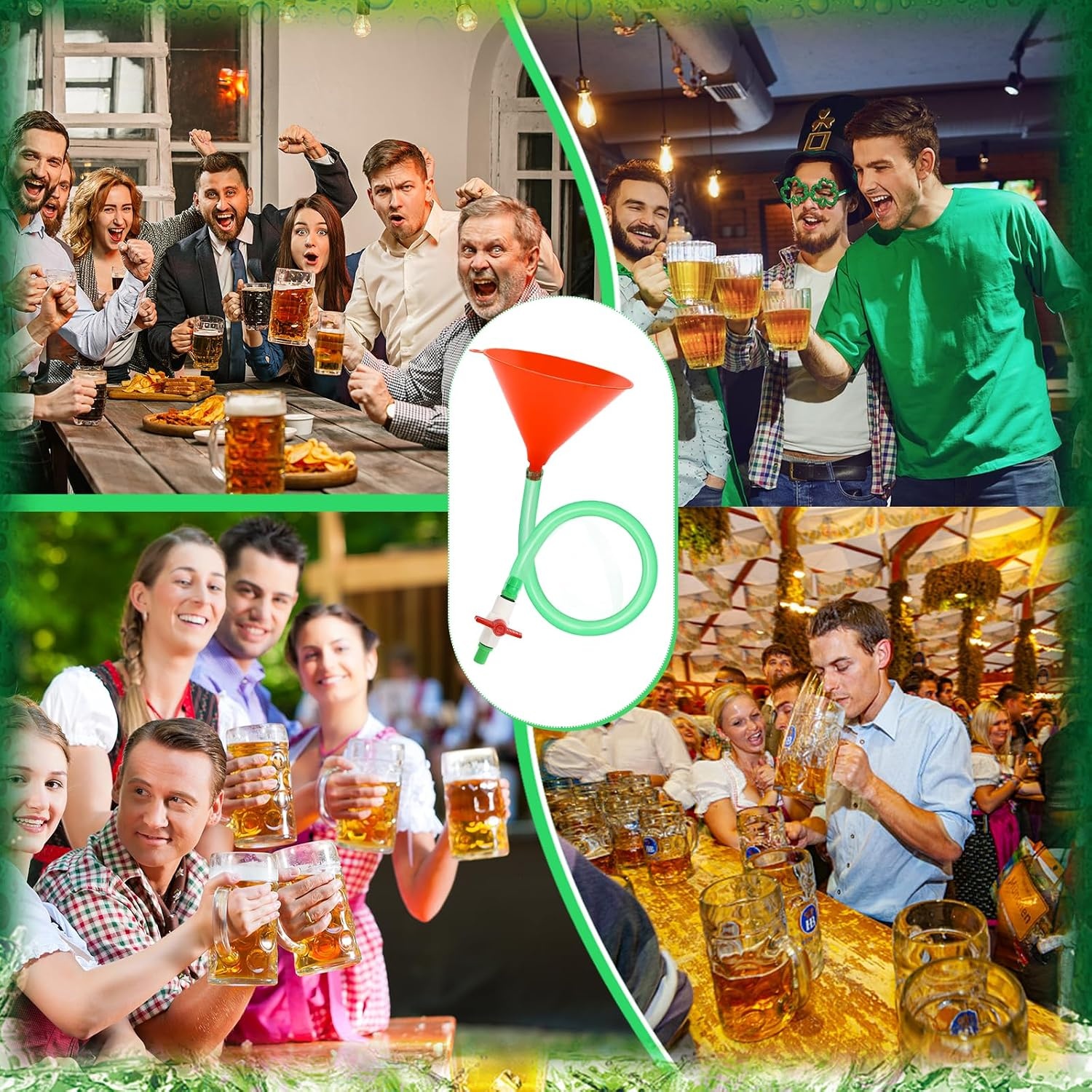 Transparante Bier Trechter met Slang - Perfect voor Feesten & Festivals (48% Korting)