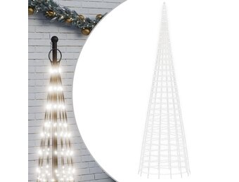 LED Kerstboom Vlaggenmast 3000 LEDs Koud Wit 800 cm - 47% Korting!
