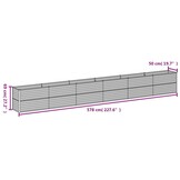 vidaXL Plantenbak verhoogd 578x50x69 cm cortenstaal