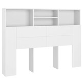 vidaXL Hoofdbordkast 140x19x103,5 cm wit