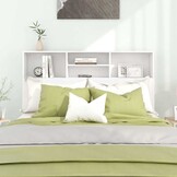 vidaXL Hoofdbordkast 140x19x103,5 cm Wit - 48% Korting
