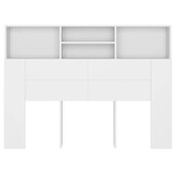 vidaXL Hoofdbordkast 140x19x103,5 cm wit