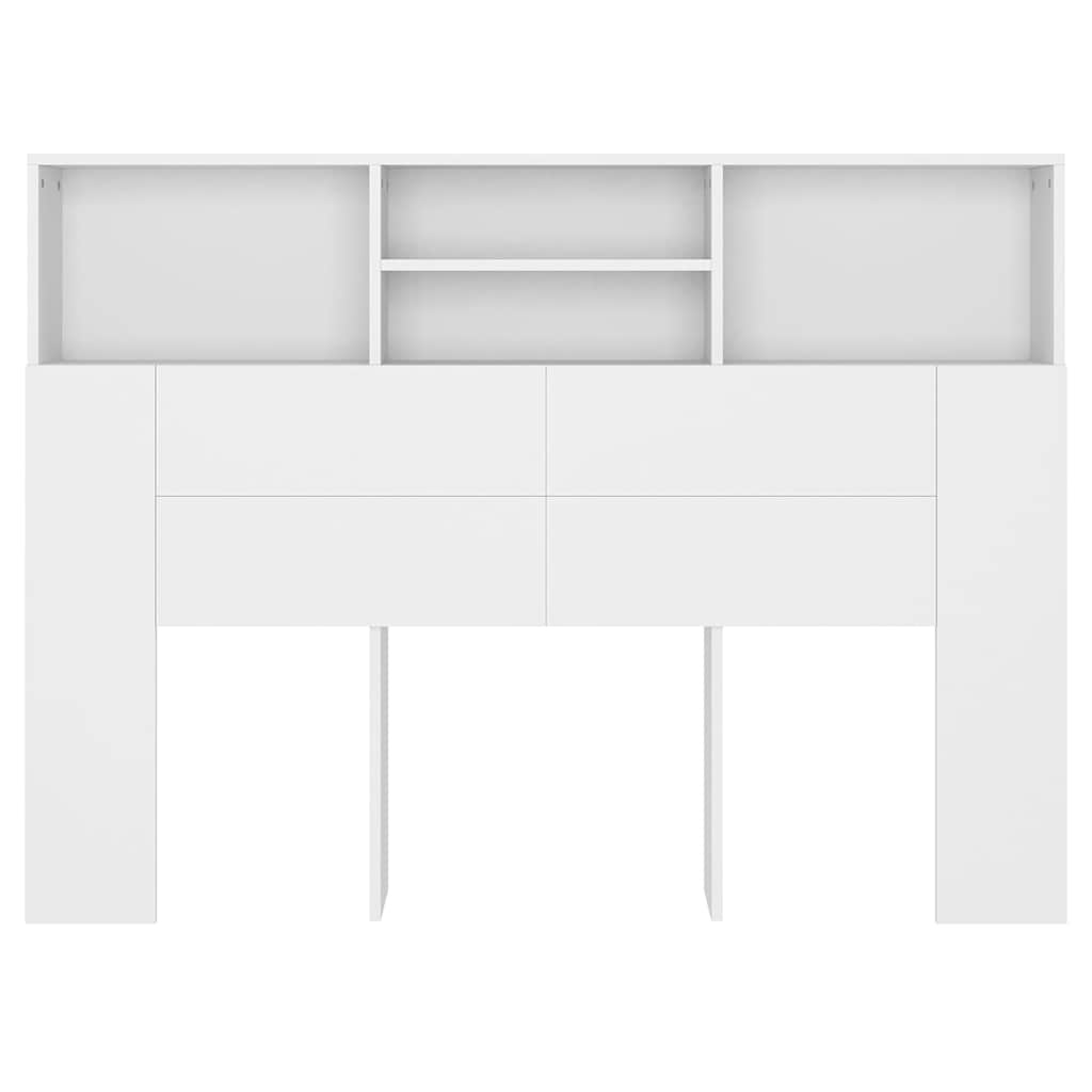 vidaXL Hoofdbordkast 140x19x103,5 cm wit