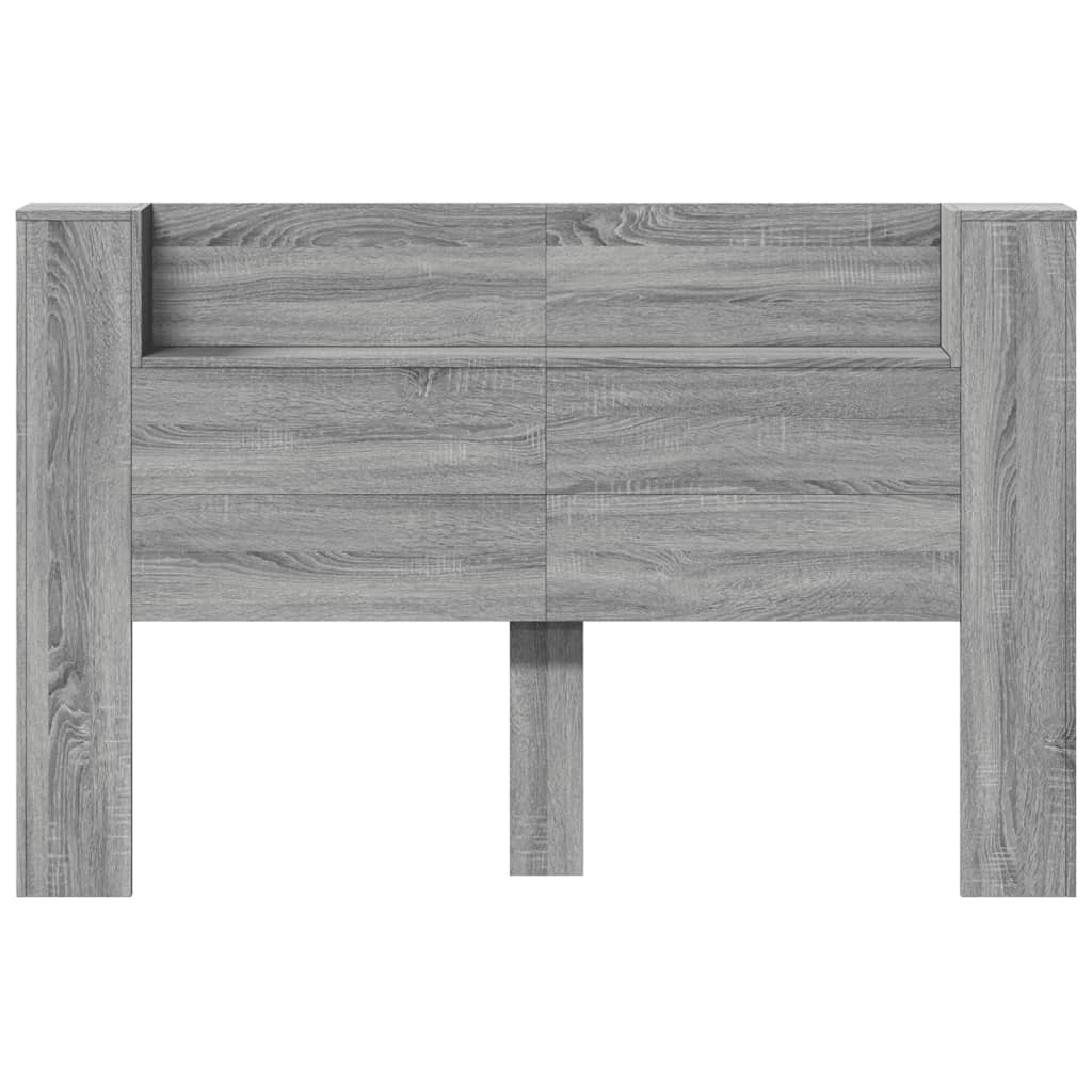 vidaXL Hoofdbordkast met LED 160x16,5x103,5 cm grijs sonoma eikenkleur