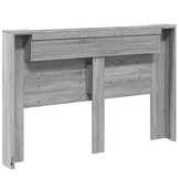 vidaXL Hoofdbordkast met LED 160x16,5x103,5 cm grijs sonoma eikenkleur