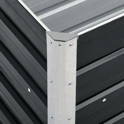 vidaXL Plantenbak verhoogd 240x40x45 cm gegalvaniseerd staal antraciet