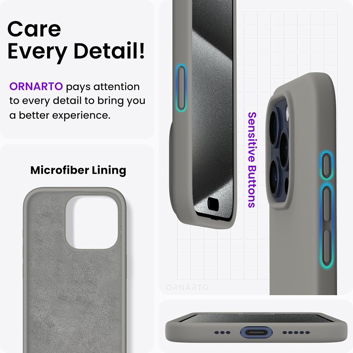 Hoesje iPhone 15 Pro 6.1 inch Vloeibare Siliconen - Kras- & Schokbestendig - Grijs - 51% Korting