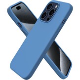 Hoesje iPhone 15 Pro 6.1 inch Vloeibare Siliconen - Kras- & Schokbestendig - Grijs - 51% Korting