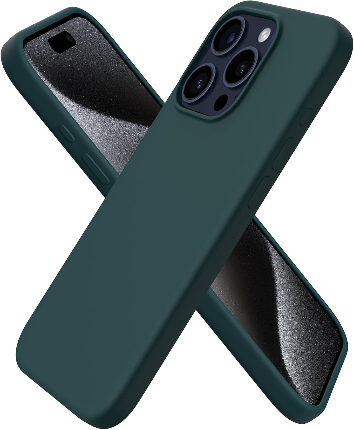 Hoesje iPhone 15 Pro 6.1 inch Vloeibare Siliconen - Kras- & Schokbestendig - Grijs - 51% Korting