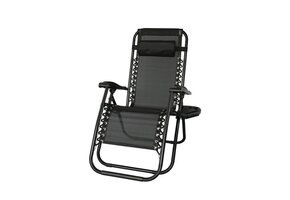 Zwarte Ligstoel Tuin - 157,5x63,5x81 cm - 40% Korting