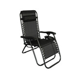 Ligstoel tuin - ligbed - 157,5 x 63,5 x 81 cm - zwart