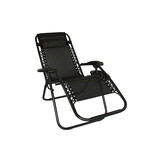 Ligstoel tuin - ligbed - 157,5 x 63,5 x 81 cm - zwart