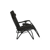 Ligstoel tuin - ligbed - 157,5 x 63,5 x 81 cm - zwart
