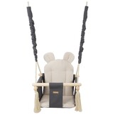 Baby schommel - baby swing - met oren - max. 20 kg - grijs & beige