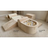 Foam speelset - 7-delig - met ballenbak en 100 ballen - beige