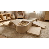 Foam speelset - 7-delig - met ballenbak en 100 ballen - beige