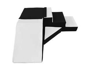 Glijbaan binnen - foam blokken - 40cm hoog - zwart wit