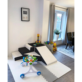 Glijbaan binnen - foam blokken - 40cm hoog - zwart wit