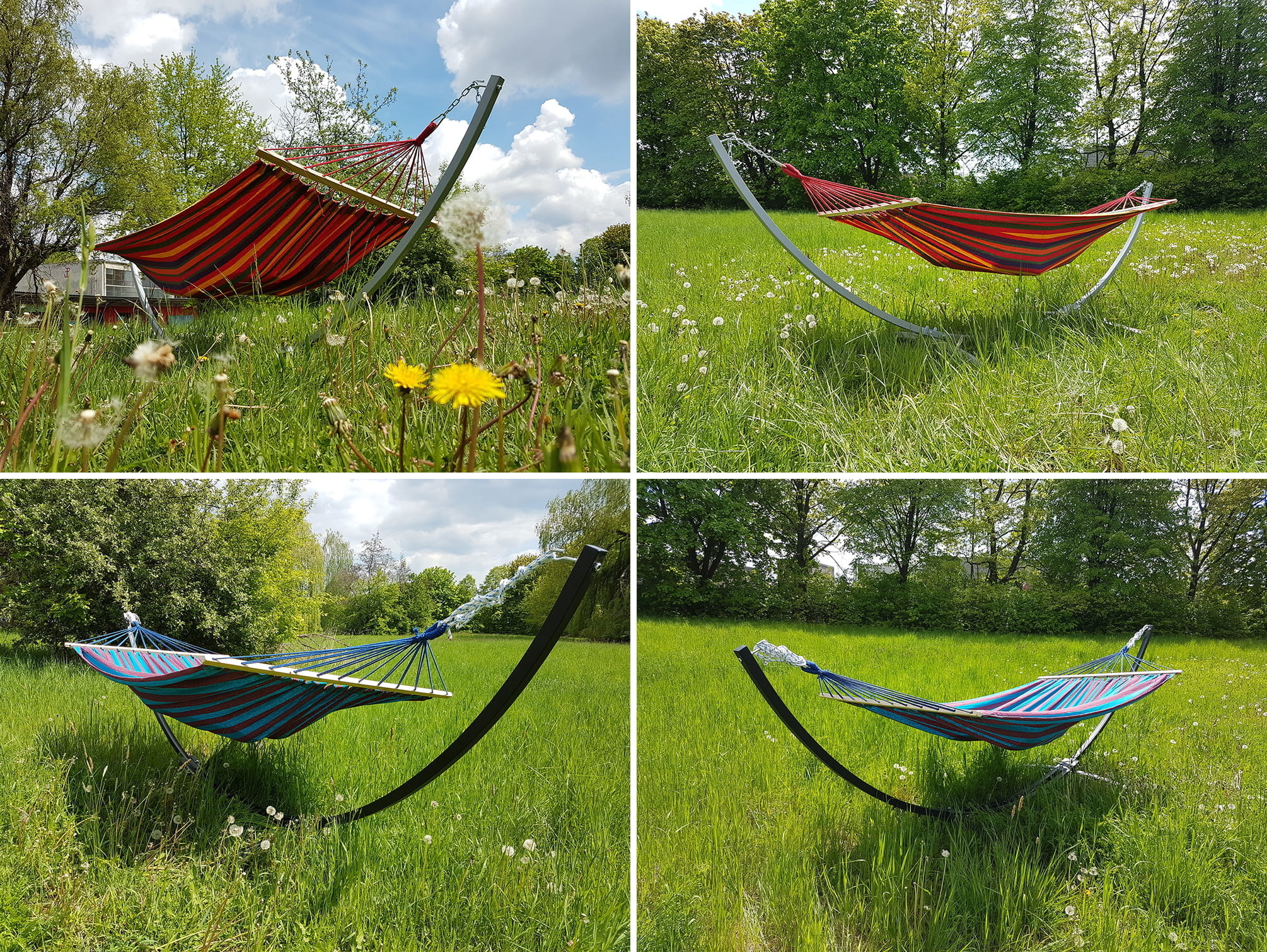 Hangmat standaard - viking choice - wit -300x130cm - 220kg