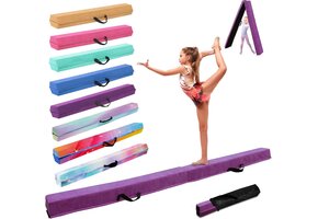 Opvouwbare Gymnastiekbalk 270 cm - Anti-slip Basis & EVA Schuim - 29% Korting