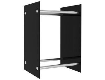 Zwarte Glazen Haardhout Rek 40x35x60 cm - 34% Korting
