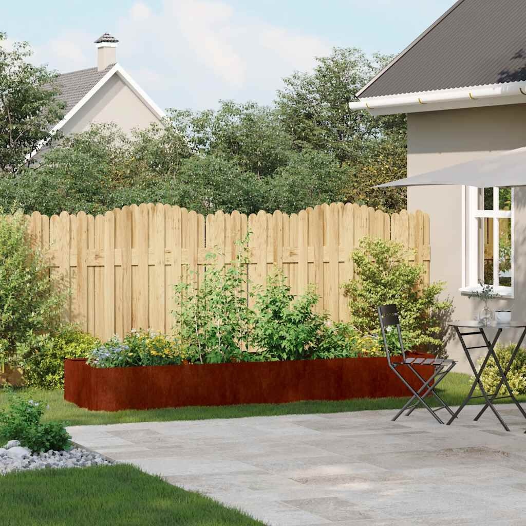 vidaXL Plantenbak roestig 280x80x40 cm weervast staal
