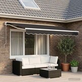 vidaXL Vervangingsdoek voor zonnescherm Antracietkleurig 280 x 195 cm
