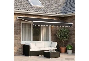 vidaXL Vervangingsdoek Zonnescherm Antraciet 280x195 cm - 41% Korting