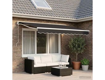 vidaXL Vervangingsdoek voor zonnescherm Antracietkleurig 280 x 195 cm