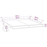 vidaXL Vervangingsdoek voor zonnescherm Antracietkleurig 280 x 195 cm