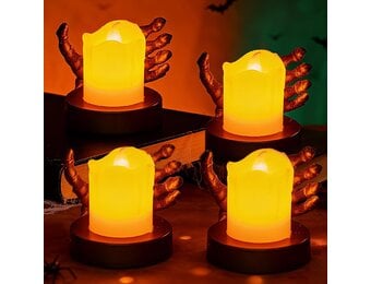 LED Vlamloze Halloween Kaarsen (4 stuks) - 44% Korting!