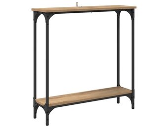 vidaXL Wandtafel Artisan Eiken 75 x 22,5 x 75 cm Bewerkt hout
