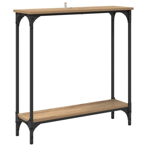 vidaXL Wandtafel Artisan Eiken 75 x 22,5 x 75 cm Bewerkt hout