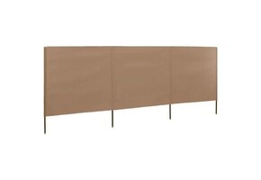 Windscherm 3-paneels 400x120 cm Taupe - 29% Korting