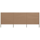 vidaXL Windscherm 3-panelen 400x120 cm stof taupe