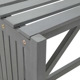 vidaXL Tuinhoekbank met plantenbak 117 cm massief acaciahout grijs
