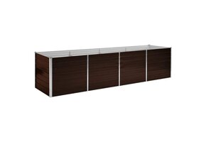 Verhoogde Plantenbak van Staal - 320x80x77 cm - Bruin (34% Korting)