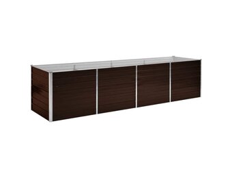 vidaXL Plantenbak verhoogd 320x80x77 cm gegalvaniseerd staal bruin