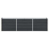 vidaXL Plantenbak verhoogd 240x40x45 cm gegalvaniseerd staal antraciet
