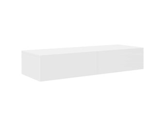 vidaXL Wandschap met Lades - Wit Bewerkt Hout - 100x19 cm - 41% Korting