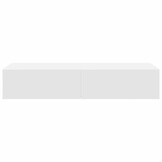 vidaXL Wandschap met Lades - Wit Bewerkt Hout - 100x19 cm - 41% Korting