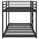 vidaXL Stapelbed zonder matras 90x200 cm staal zwart