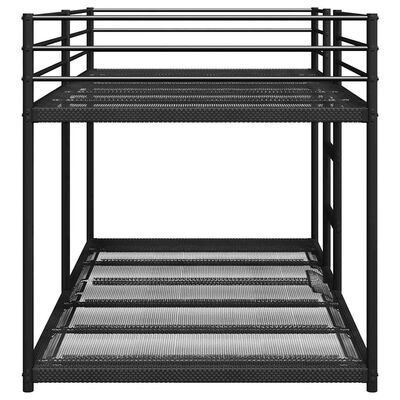 vidaXL Stapelbed zonder matras 90x200 cm staal zwart