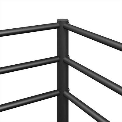 vidaXL Stapelbed zonder matras 90x200 cm staal zwart