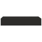 vidaXL Wandschap met lade 60x23,5x10 cm MDF zwart