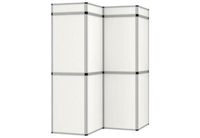 Inklapbare Promotiewand met 12 Panelen - 242x200 cm Wit - 63% Korting