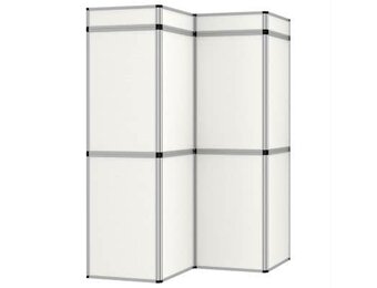 Inklapbare Promotiewand met 12 Panelen, 242x200 cm Wit, 67% Korting