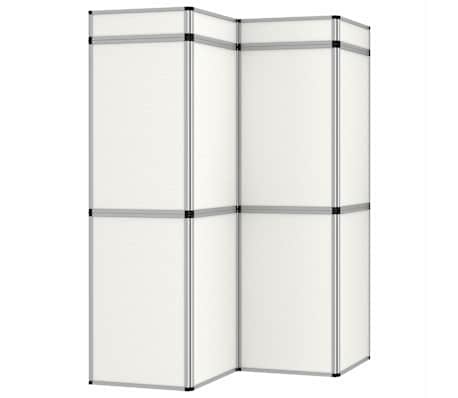 Inklapbare Promotiewand met 12 Panelen, 242x200 cm Wit, 67% Korting