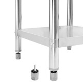 vidaXL Keukenwerktafel met spatscherm 120x60x93 cm roestvrij staal